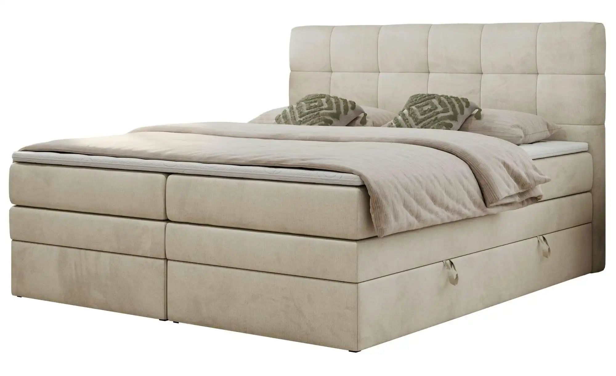 Boxspringbett 180x200 Grau   ¦ beige ¦ Maße (cm): B: 200 H: 110 Betten > Ko günstig online kaufen