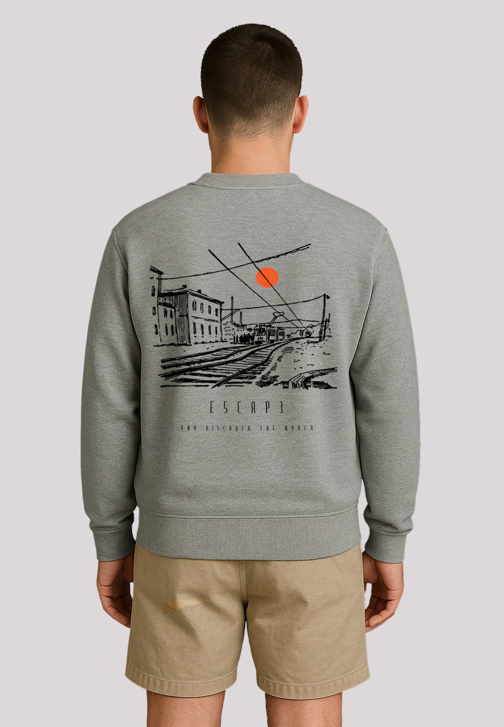 F4NT4STIC Sweatshirt "Escape Discover the World Town Train Station", Premiu günstig online kaufen