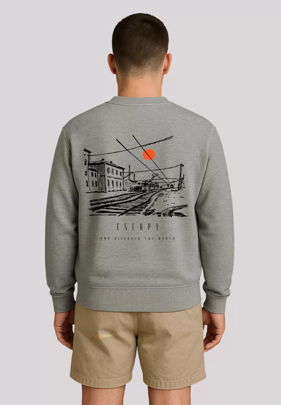 F4NT4STIC Sweatshirt "Escape Discover the World Town Train Station", Premiu günstig online kaufen