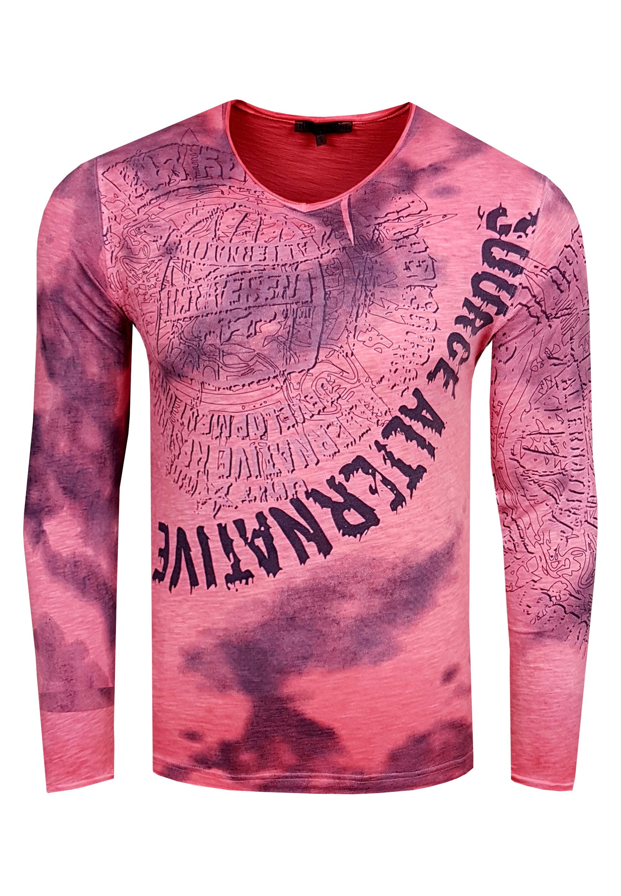 Rusty Neal Langarmshirt, mit coolem Frontprint günstig online kaufen