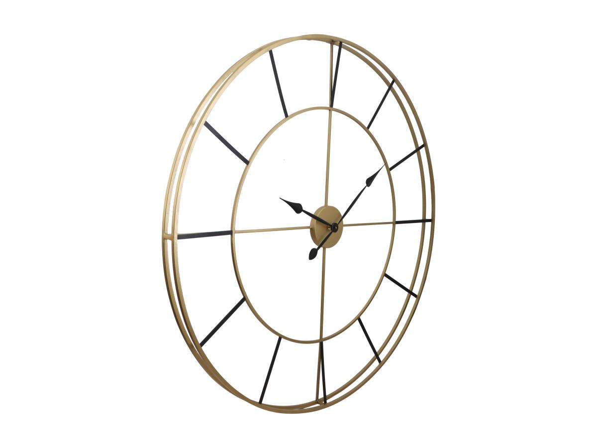 Große Wanduhr - Metall - 110 cm - Goldfarben - ASHLAND günstig online kaufen