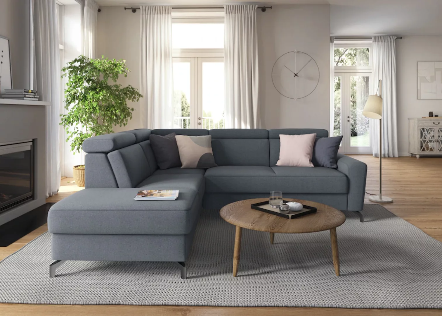 sit&more Ecksofa »Scarlett L-Form«, inklusive Kopfteilverstellung, wahlweis günstig online kaufen