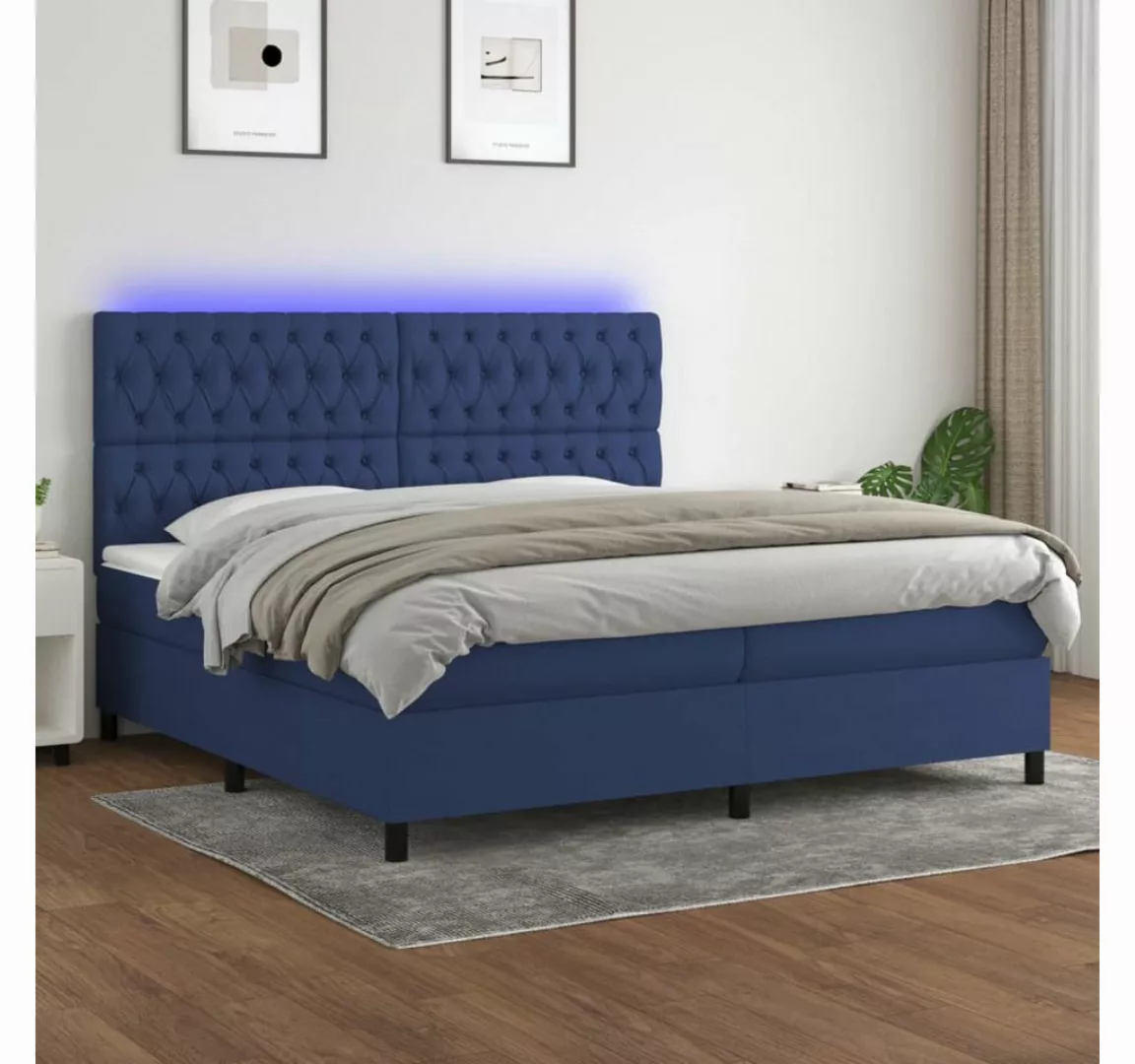 vidaXL Boxspringbett Bett Boxspringbett mit Matratze & LED Stoff (200 x 200 günstig online kaufen