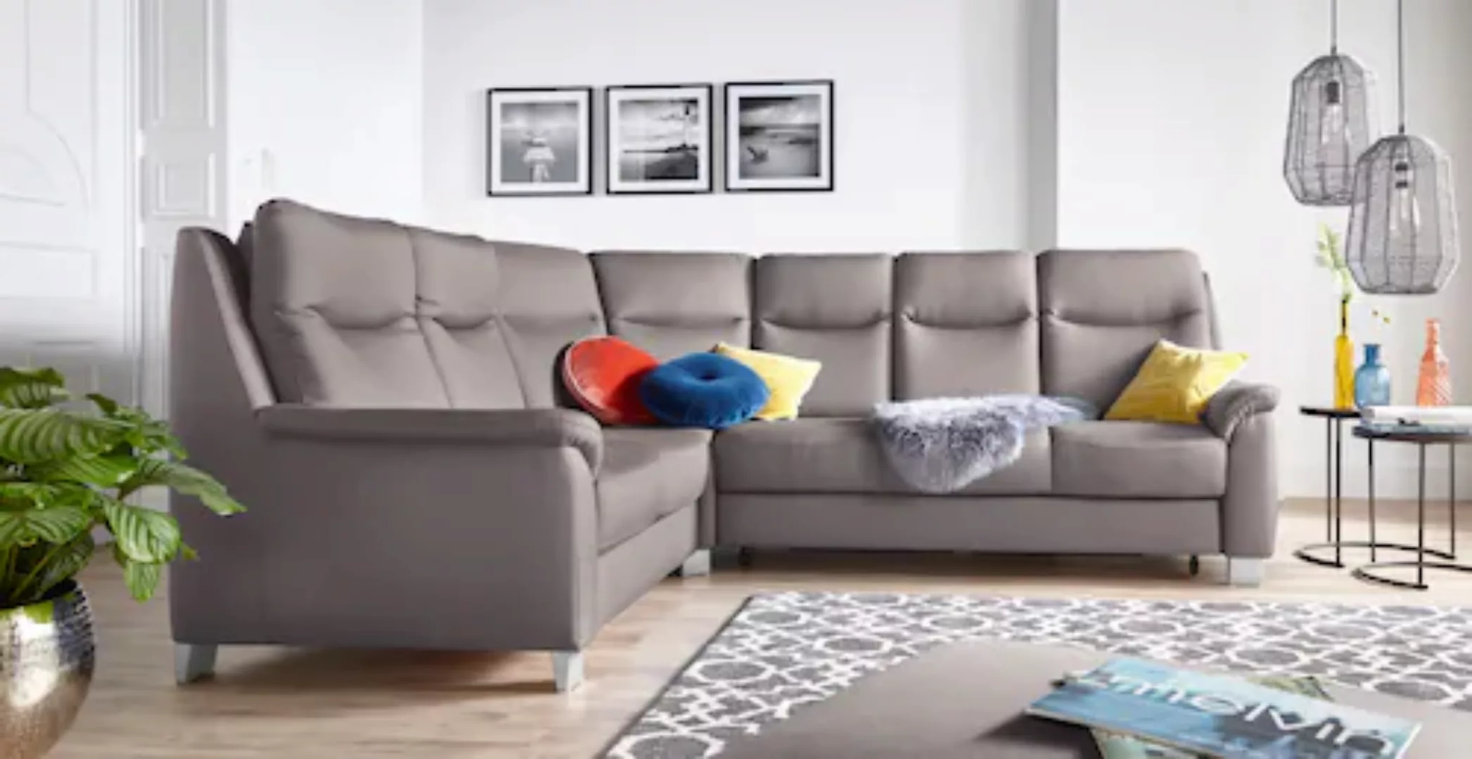 sit&more Ecksofa »Boccaccio L-Form«, mit Federkern und Kopfteilverstellung, günstig online kaufen