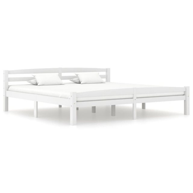 vidaXL Bettgestell Massivholzbett Weiß Kiefer 180x200 cm Doppelbett Bett Be günstig online kaufen