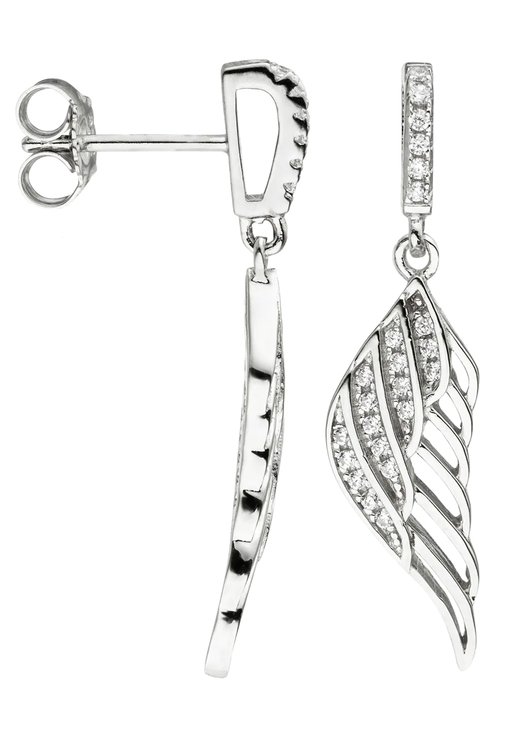 JOBO Paar Ohrhänger "Ohrringe Engels-Flügel", 925 Silber mit Zirkonia günstig online kaufen