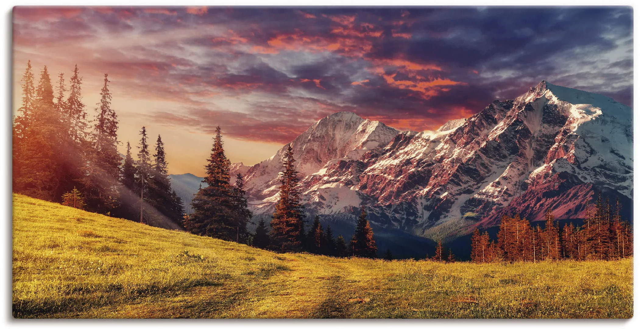 Artland Wandbild "Alpines Hochland", Berge & Alpenbilder, (1 St.) günstig online kaufen