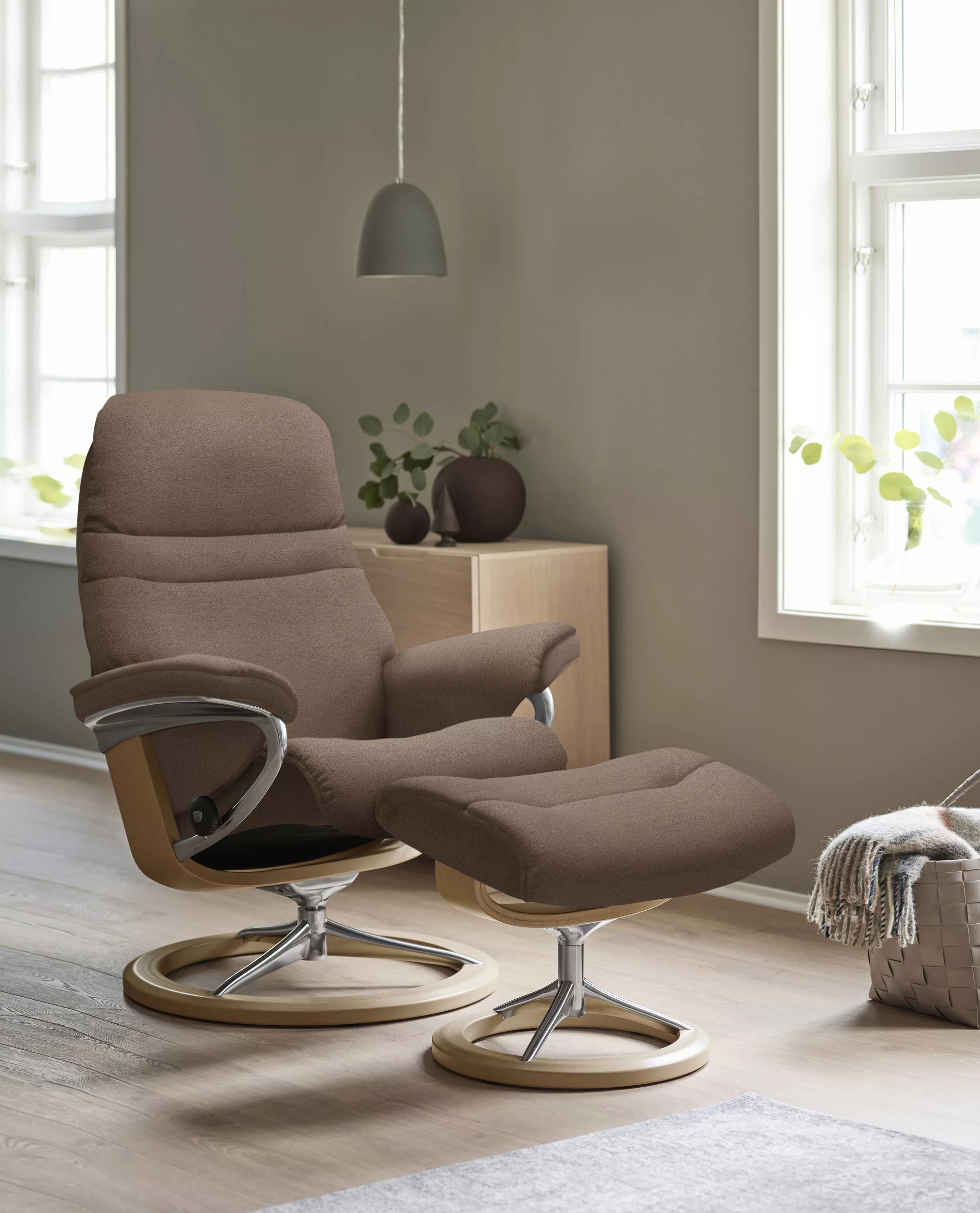 Stressless Relaxsessel "Sunrise", mit Signature Base, Größe M, Gestell Eich günstig online kaufen