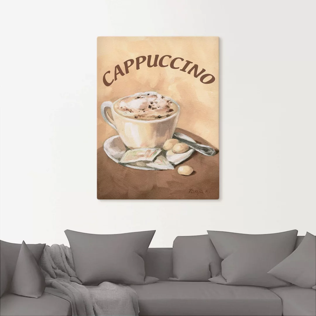 Artland Wandbild "Tasse Cappuccino", Getränke, (1 St.), als Leinwandbild, P günstig online kaufen