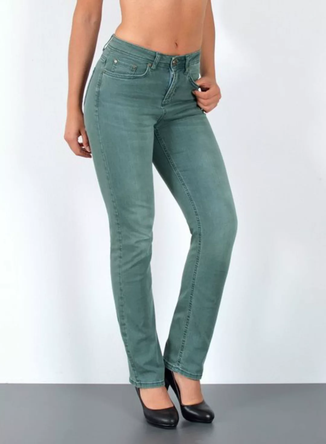 ESRA Straight-Jeans G800 High Waist Straight Fit Jeans Damen, bis Übergröße günstig online kaufen
