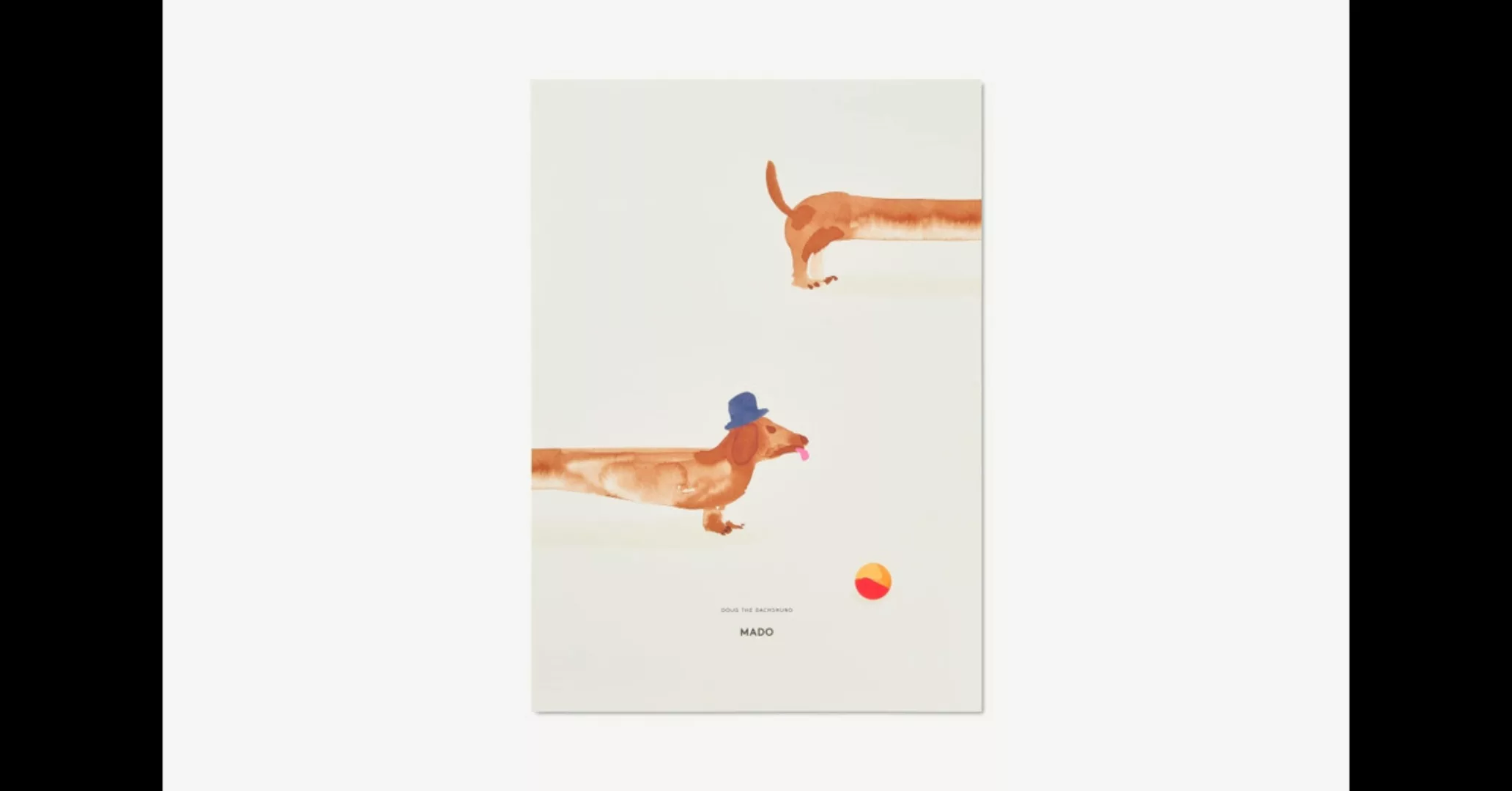 MADO Doug the Dachshund Kunstdruck von All The Way To Paris (50 x 70 cm) - günstig online kaufen
