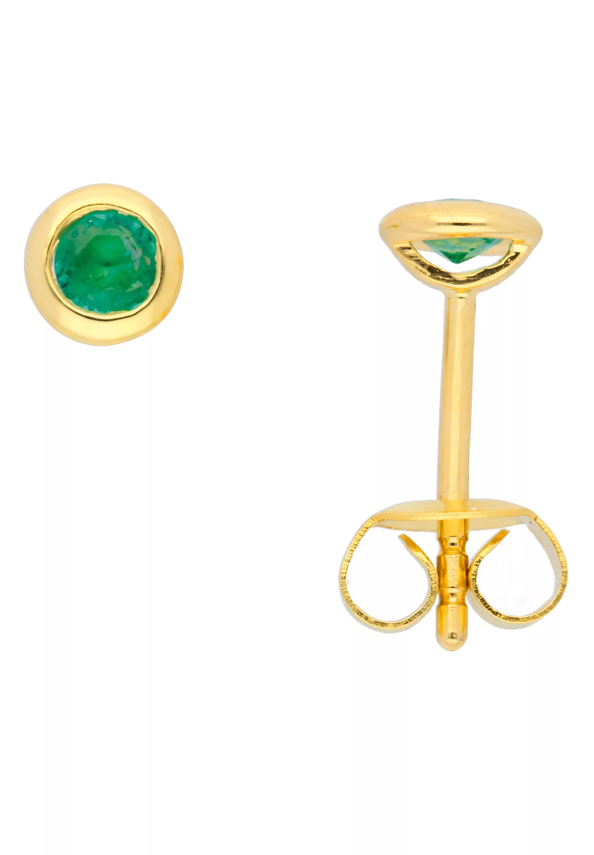 Adelia´s Paar Ohrhänger "1 Paar 585 Gold Ohrringe / Ohrstecker mit Smaragd" günstig online kaufen