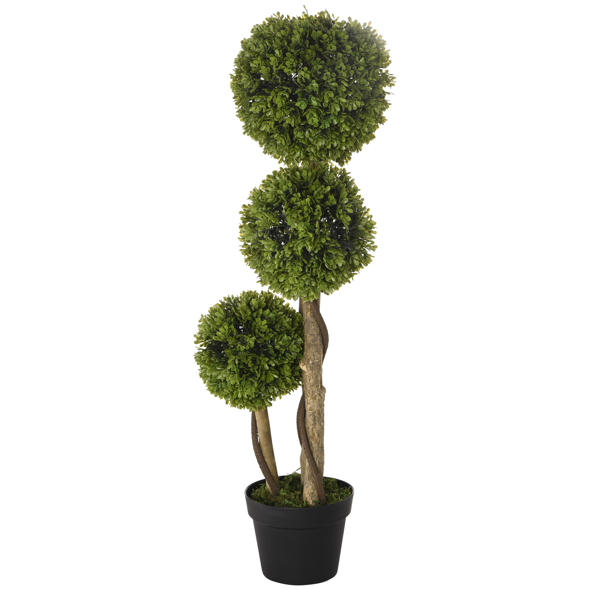HOMCOM Künstliche Pflanze, Kunstpflanze, 90 cm Buchsbaum im Blumentopf, Kun günstig online kaufen