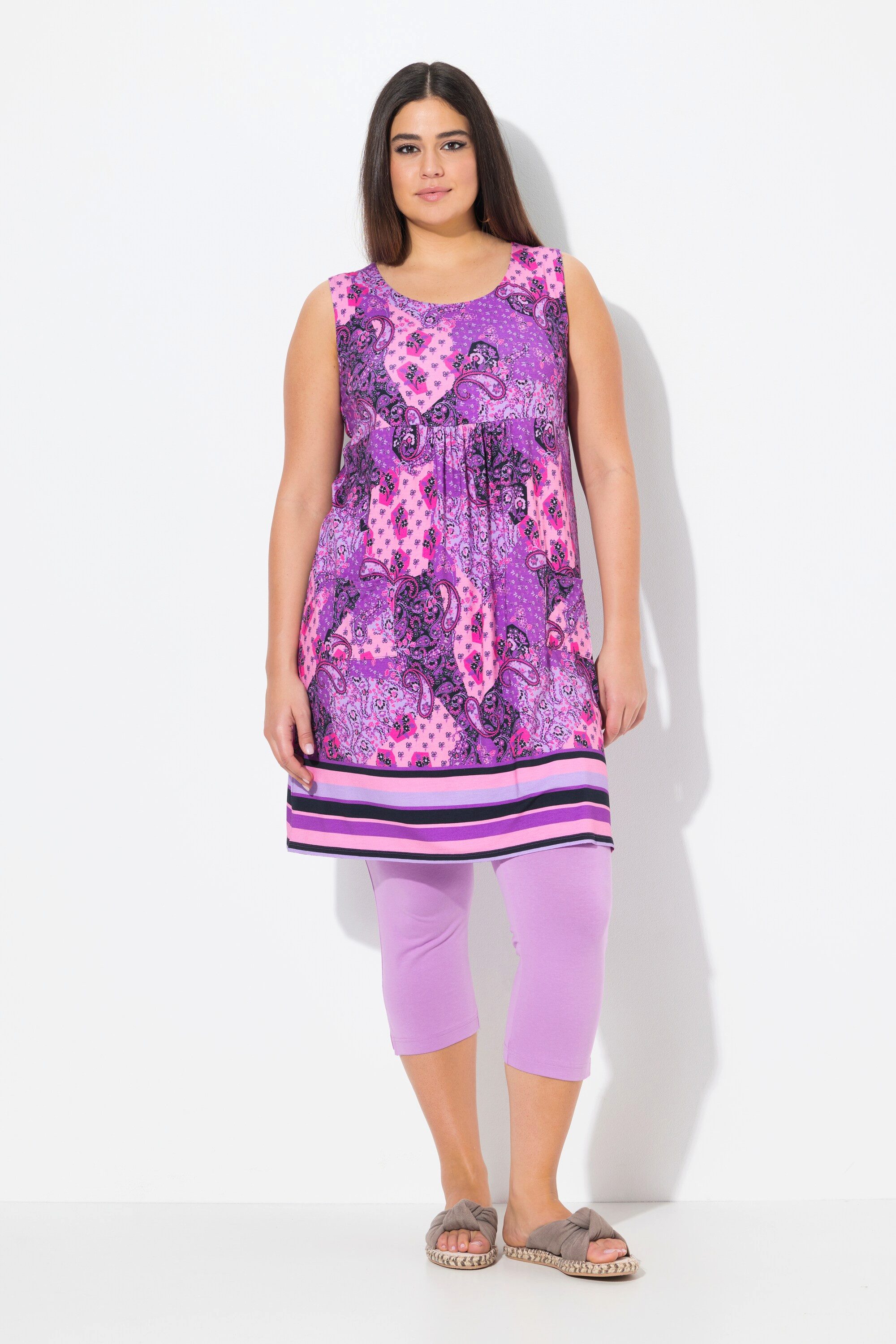 Ulla Popken Minikleid Jersey-Minikleid Paisley A-Linie günstig online kaufen