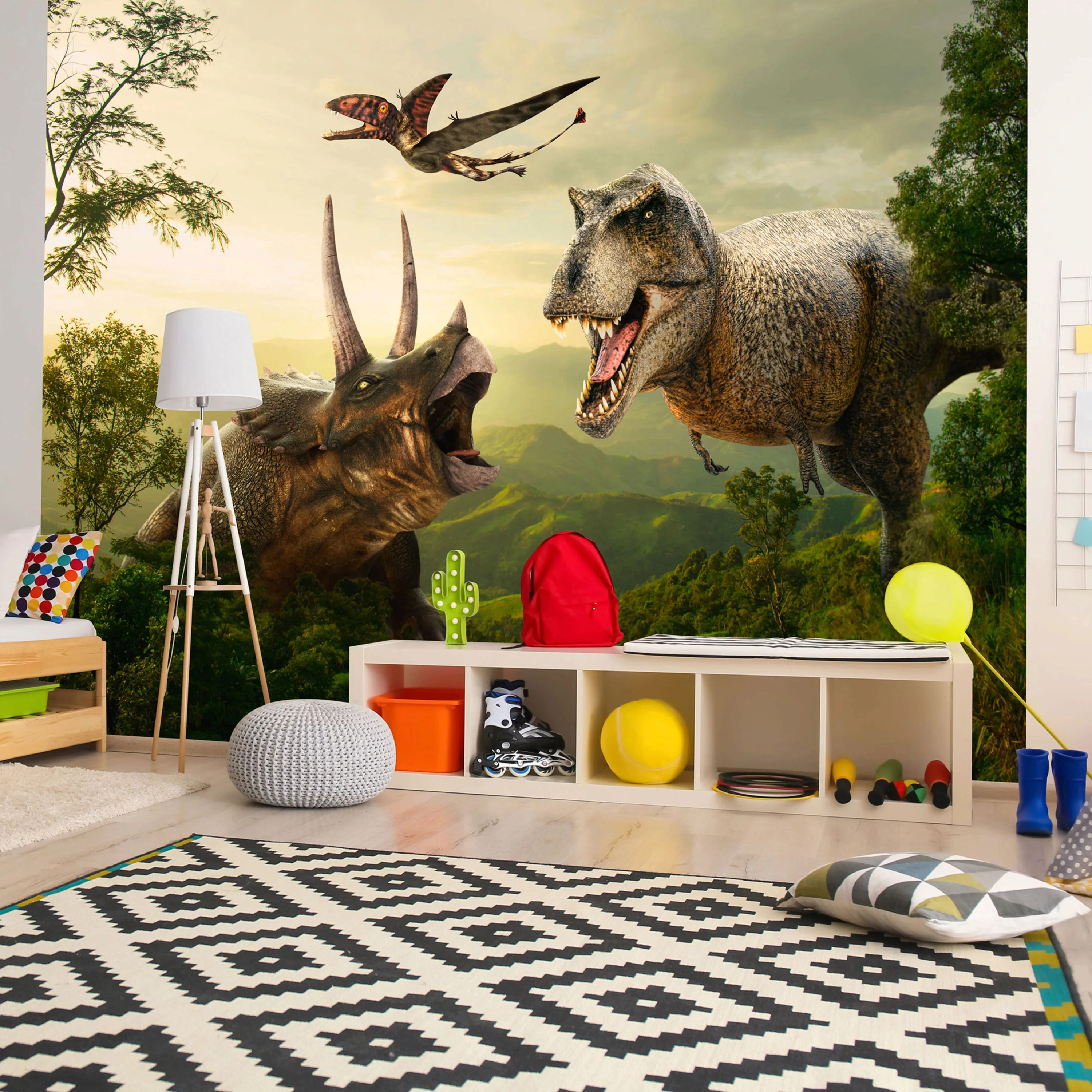 Selbstklebende Fototapete - Dinosaur Square günstig online kaufen