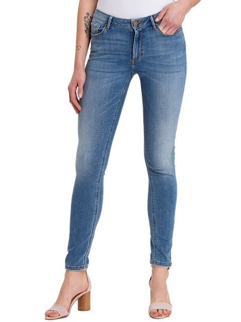Cross Jeans Damen Jeans Alan - Skinny Fit - Blau - Mid Blue Used günstig online kaufen
