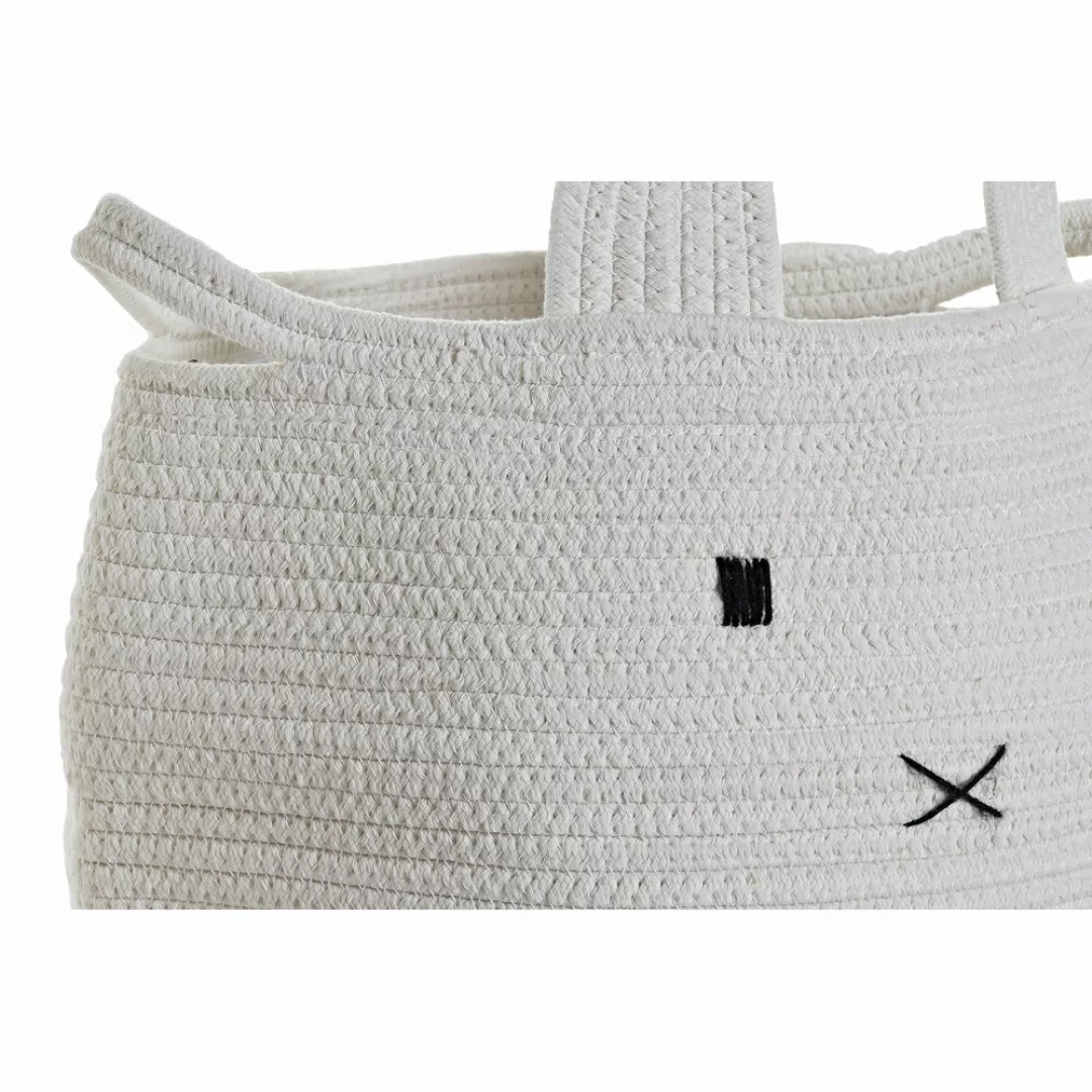 Korbsatz Dkd Home Decor Weiß Tier Baumwolle Für Kinder (2 Stücke) (35 X 35 günstig online kaufen