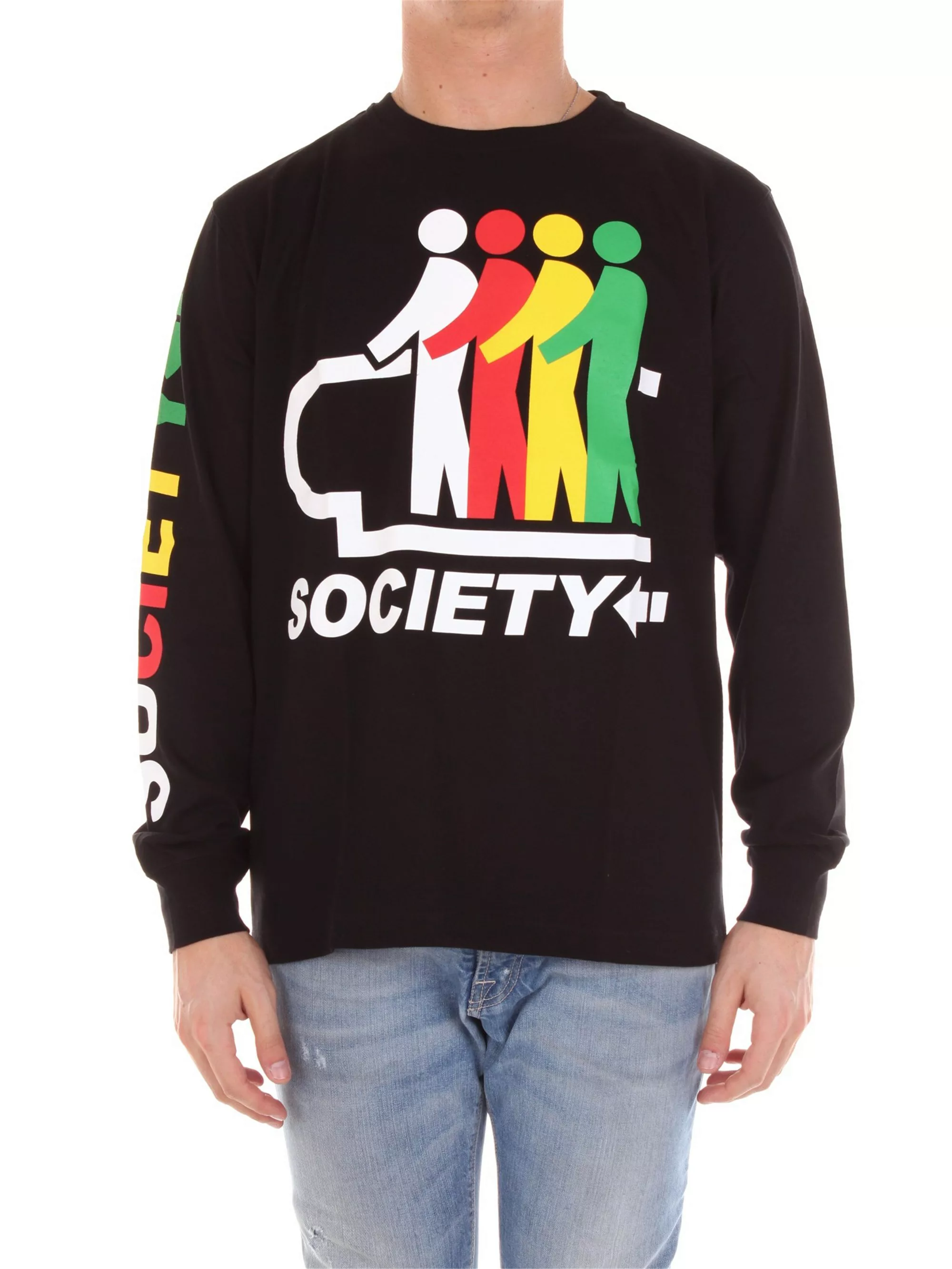 SOCIETY Sweatshirt Herren schwarz günstig online kaufen