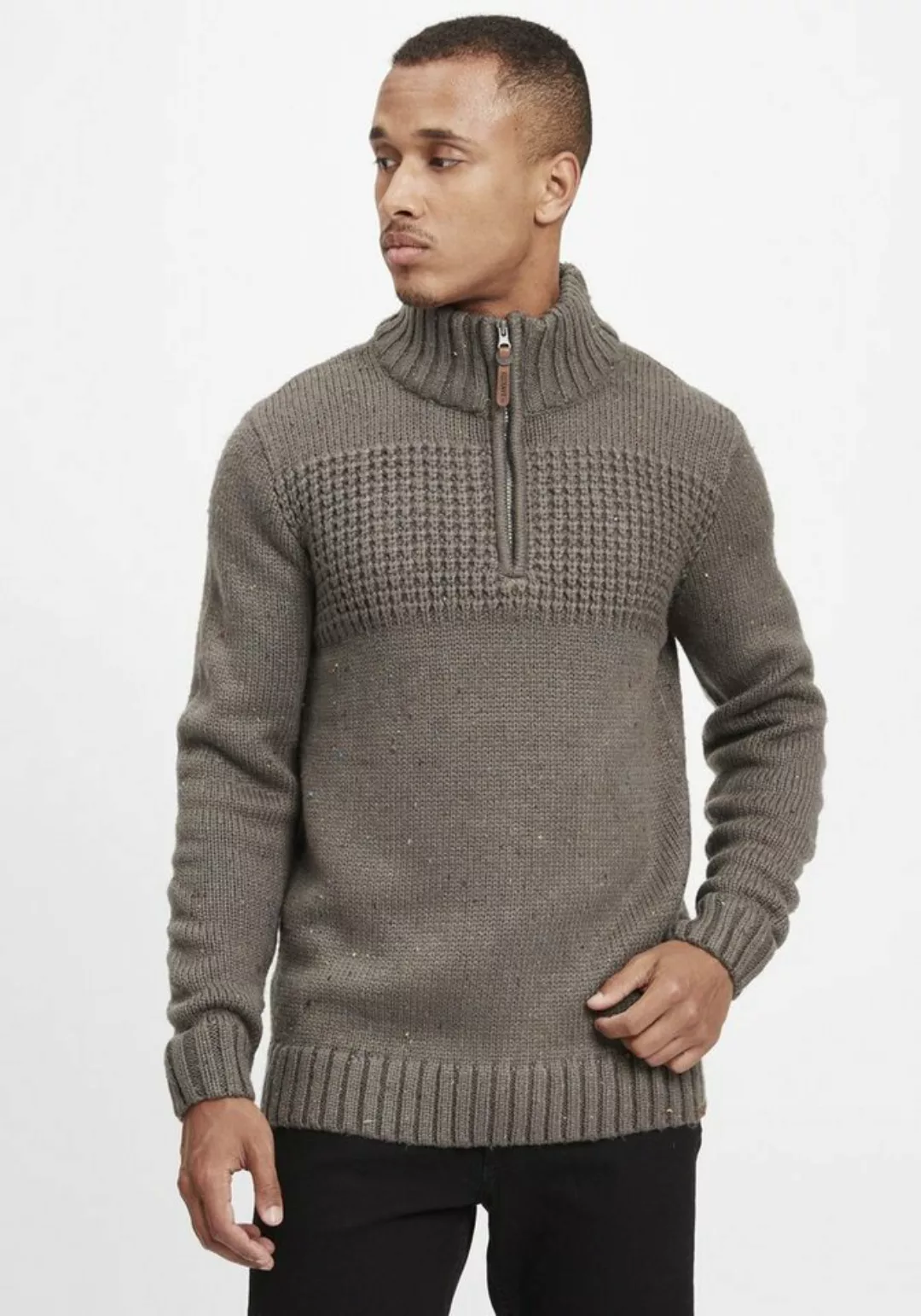 Indicode Troyer IDOslo Strickpulli mit Stehkragen günstig online kaufen