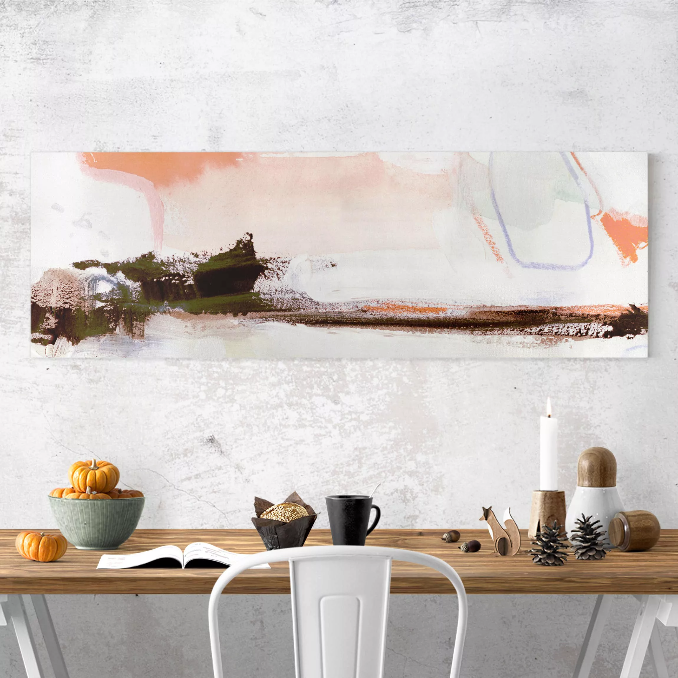 Leinwandbild Abstrakt - Panorama Ravel II günstig online kaufen