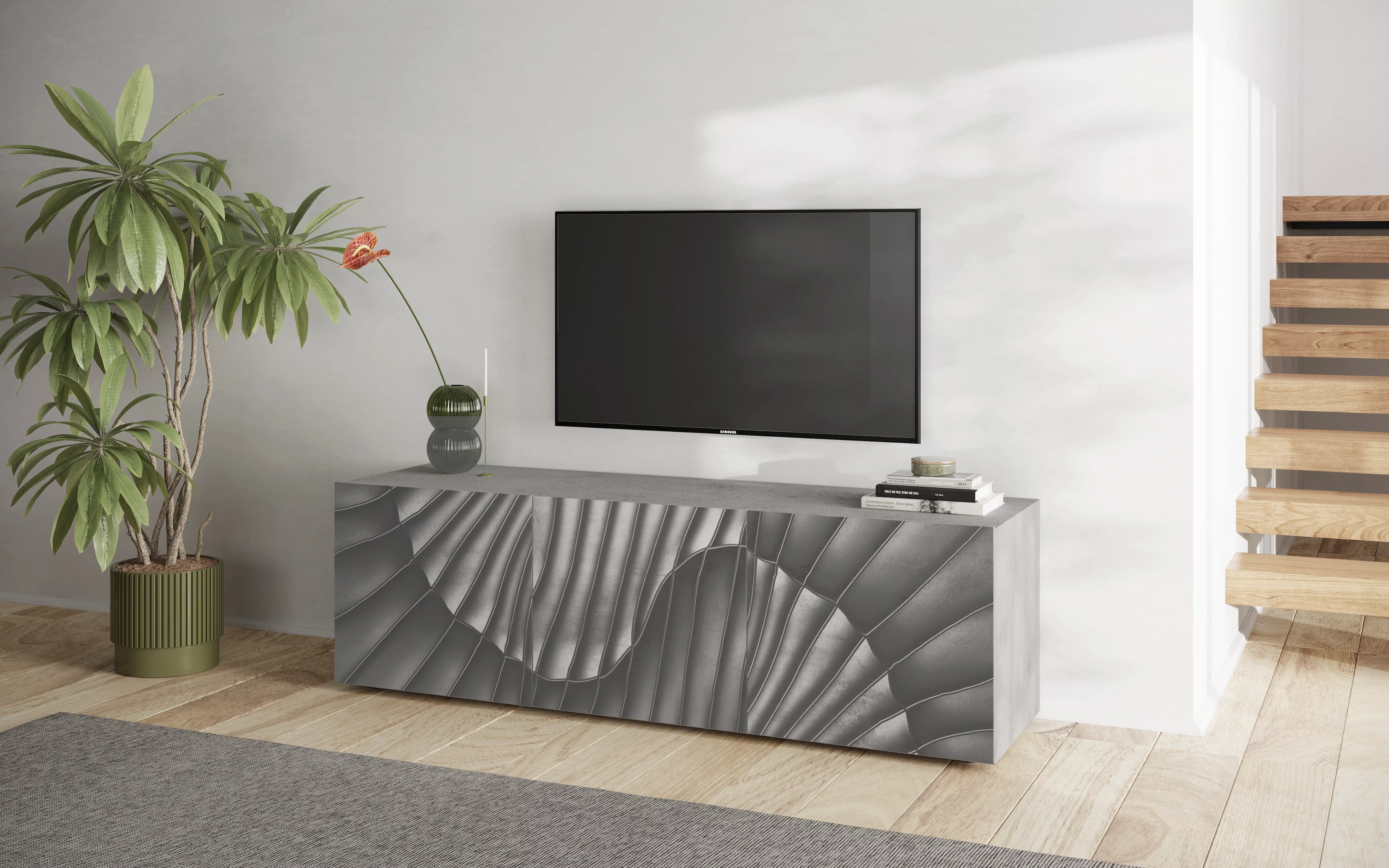 INOSIGN Lowboard "Snake Breite 181 cm, modernes TV-Board mit 3 Türen, TV-Mö günstig online kaufen