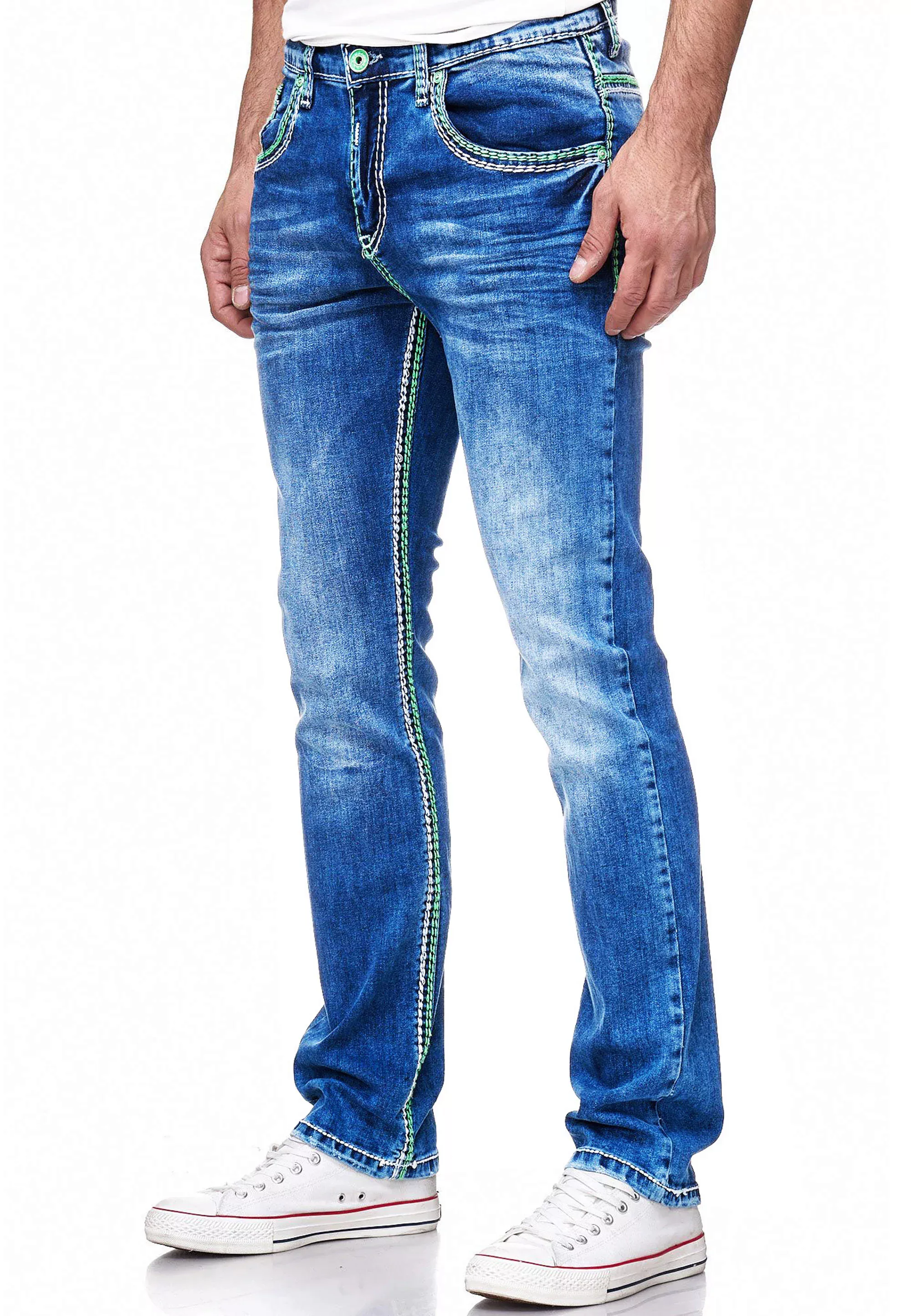 Rusty Neal Straight-Jeans "LEVIN 2", mit angesagten Ziernähten günstig online kaufen