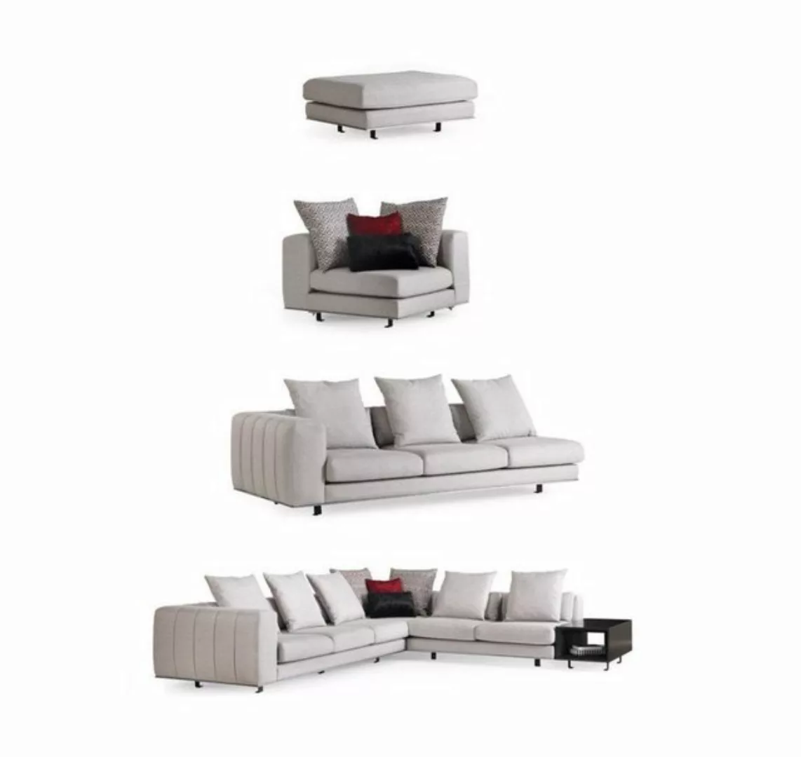 JVmoebel Ecksofa, Wohnlandschaft Ecksofa Sofa L-form Couch Sitz Textil Pols günstig online kaufen