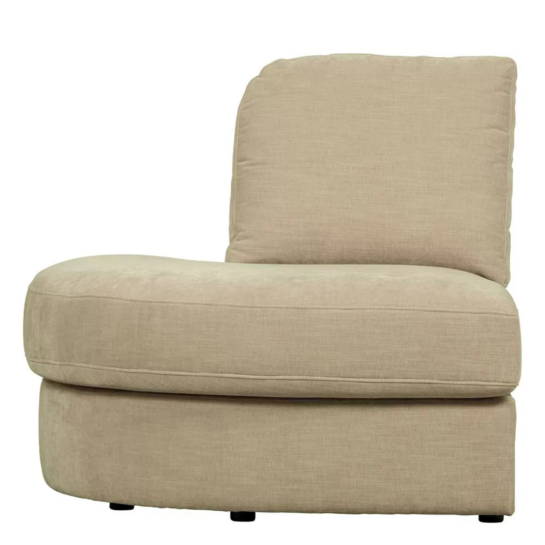 Sofa Rundecke Abschluss Beige mit einem Sitzplatz Rücken echt bezogen günstig online kaufen