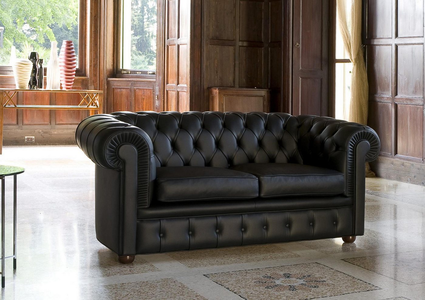 JVmoebel 2-Sitzer Chesterfield Sofa Couch Polster Sofas Klassischer 2 Sitze günstig online kaufen