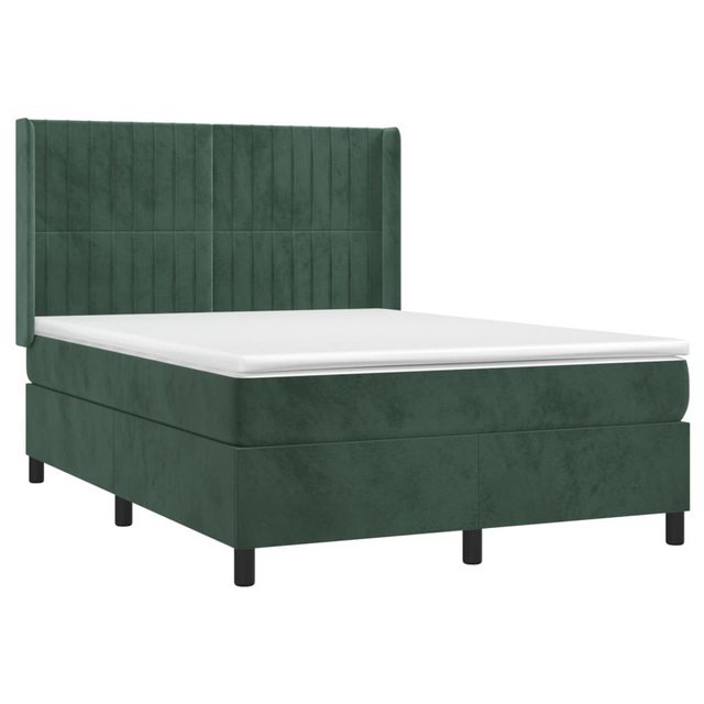 vidaXL Boxspringbett Bett Boxspringbett Samt komplett mit Matratze & Topper günstig online kaufen