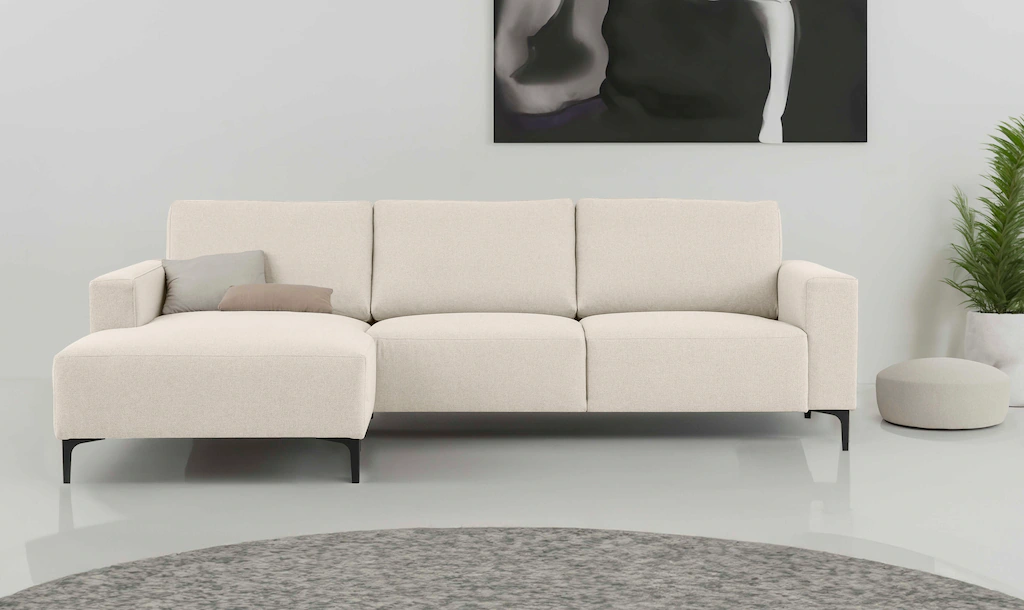 Home affaire Ecksofa "Tournon, L-Form, Breite 262 cm, Webstoff, Chenille", günstig online kaufen