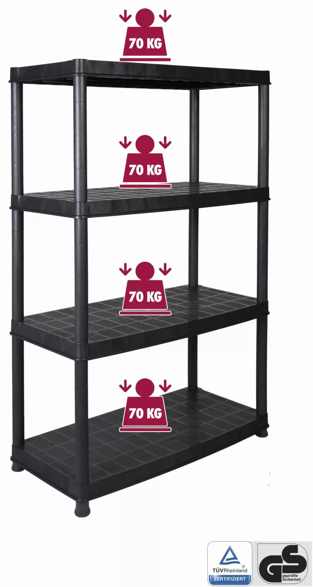 Kreher Schwerlastregal Deluxe mit 4 Böden günstig online kaufen