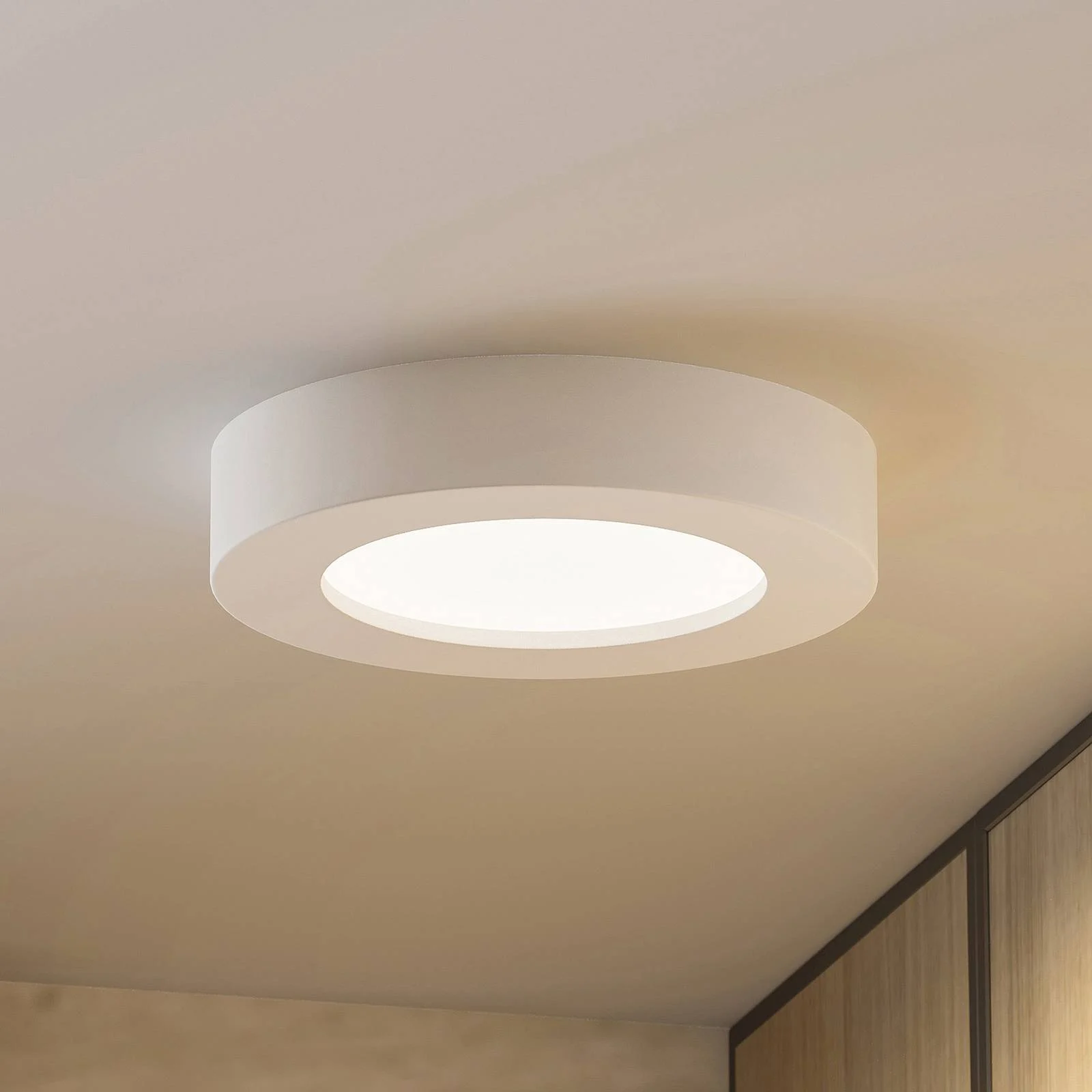 Prios LED-Deckenleuchte Edwina, weiß, 17,7 cm, dimmbar günstig online kaufen