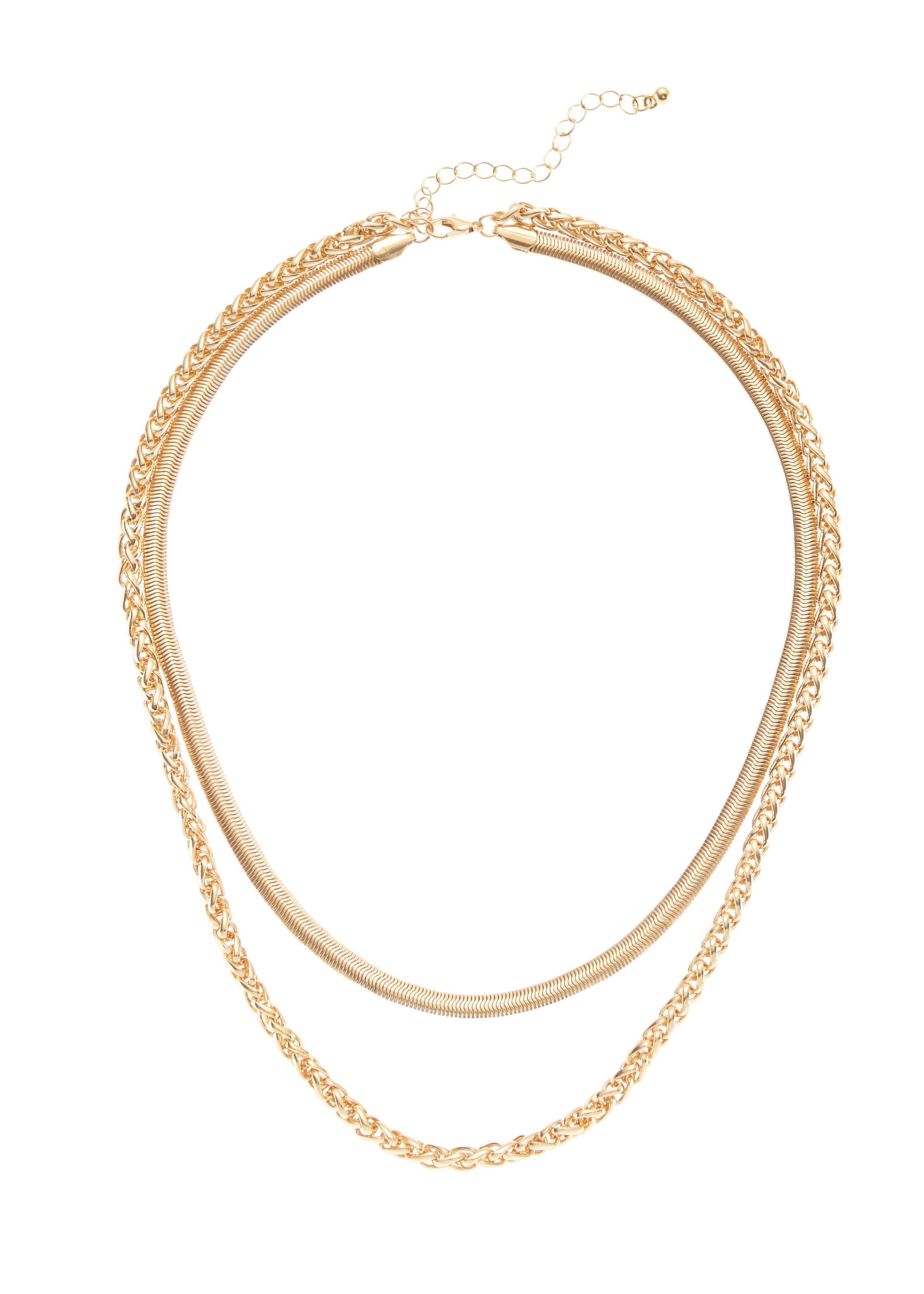 LASCANA Collier Layerkette, 2 reihige Halskette, günstig online kaufen