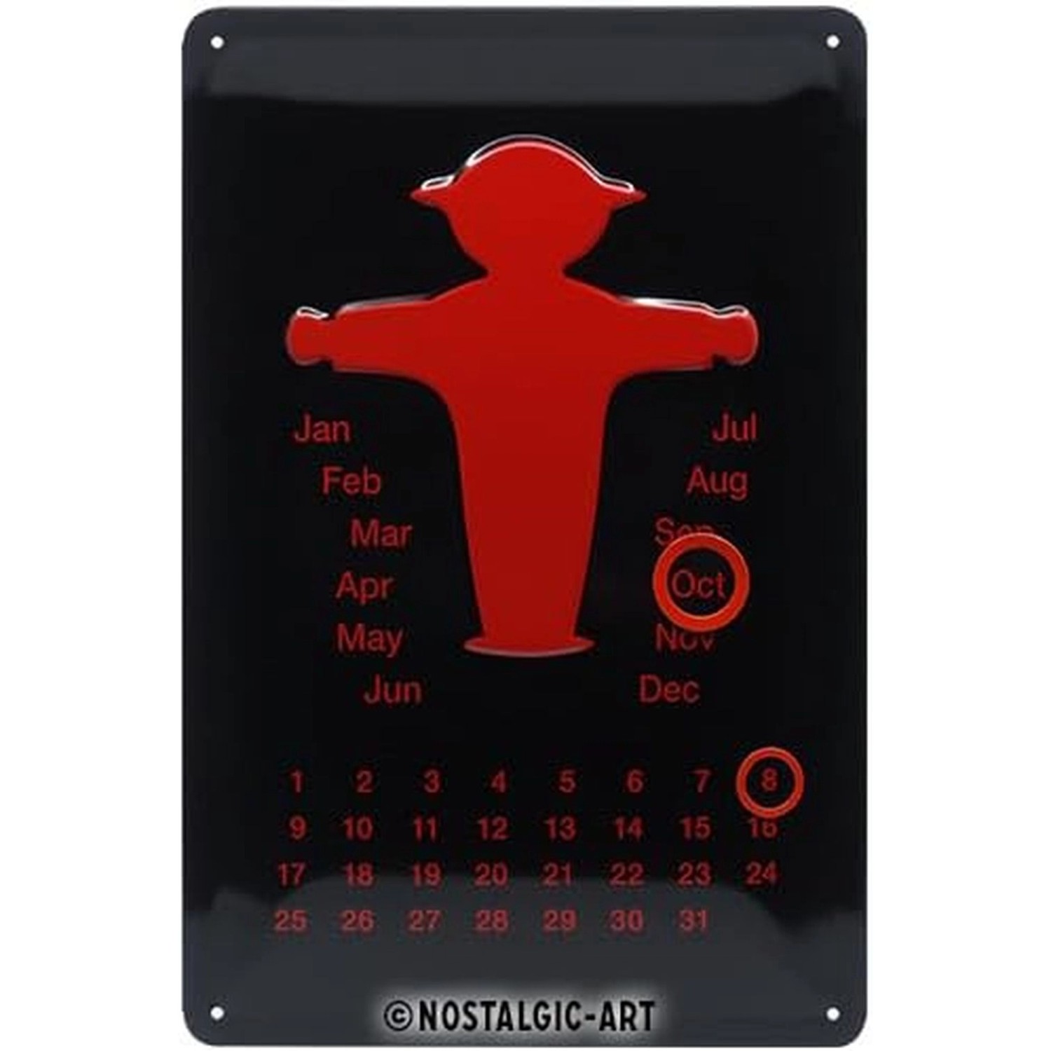 Nostalgic-Art Blechschild 20 x 30cm - Ampelmann Rot - Kalender günstig online kaufen