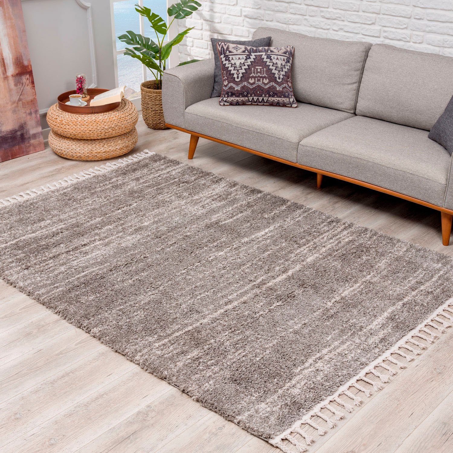Carpet City Hochflor-Teppich »Pulpy 524«, rechteckig, 30 mm Höhe, besonders günstig online kaufen