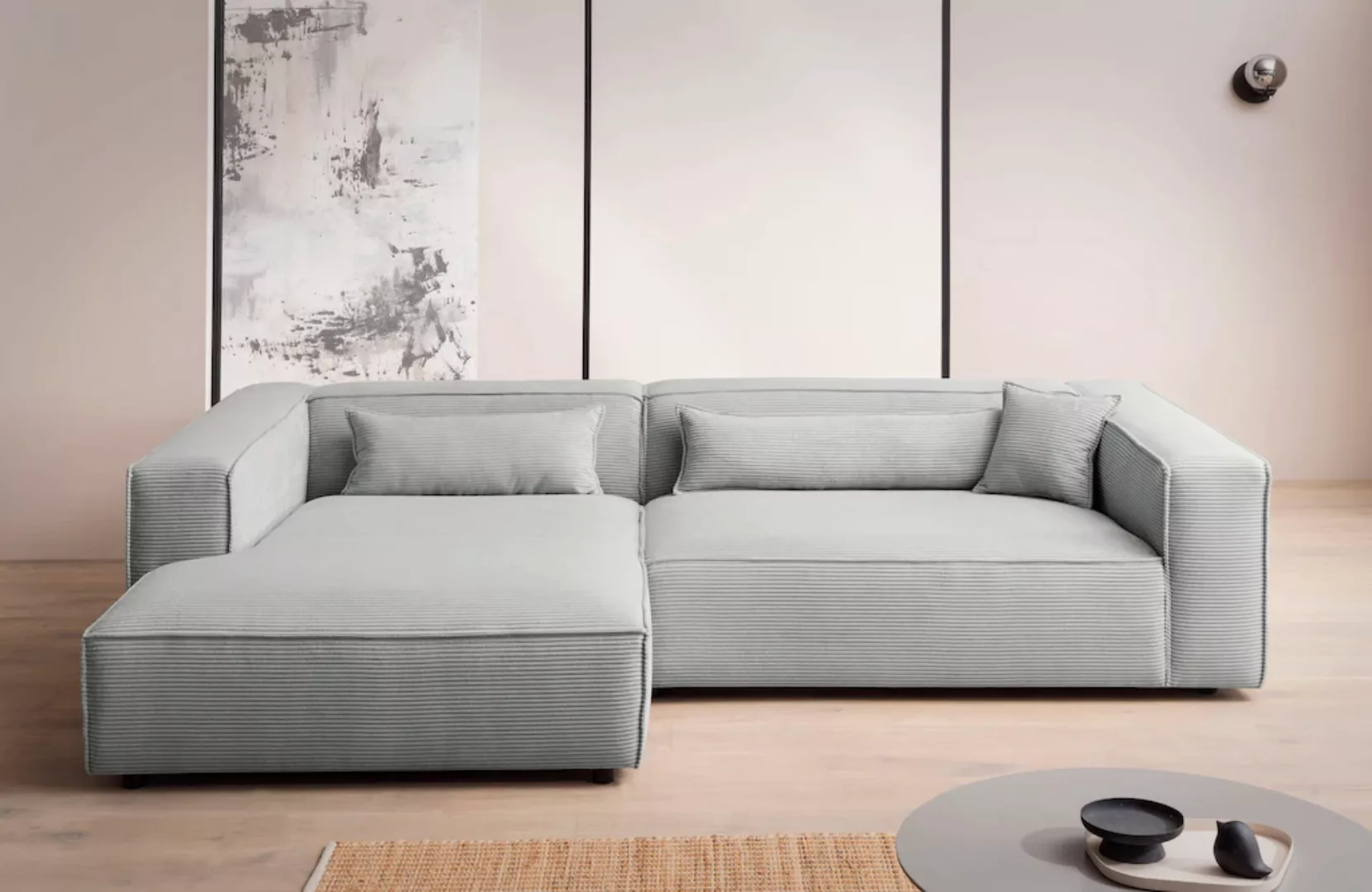 LeGer Home by Lena Gercke Ecksofa "PIARA XXL, Big-Sofa in Cord oder Leineno günstig online kaufen