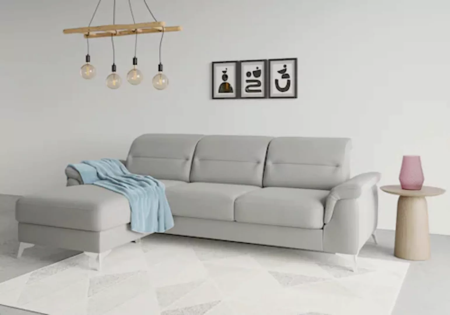 sit&more Ecksofa »Sinatra L-Form«, mit Recamiere, optinal mit Kopfteilverst günstig online kaufen