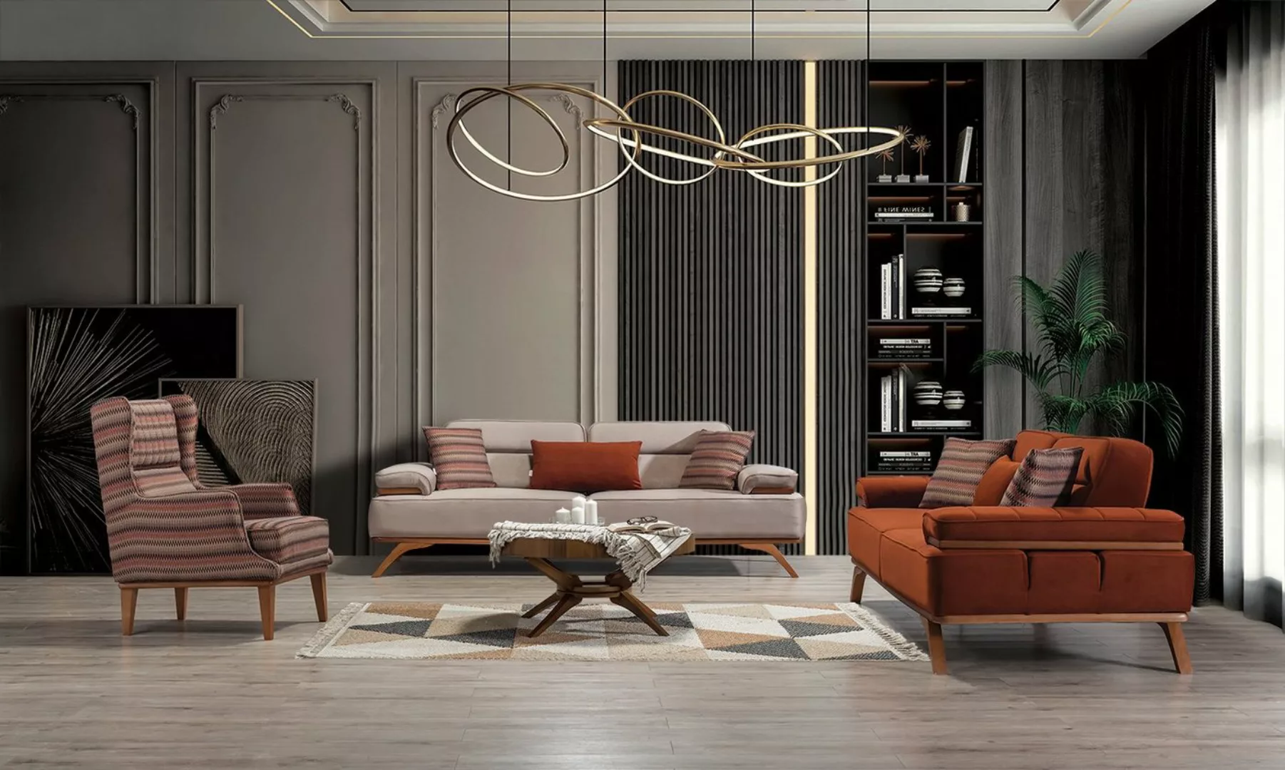 Villa Möbel Sofa ANDORRA, 1 Stk. 3-Sitzer, Quality Made in Turkey, Mikrofas günstig online kaufen