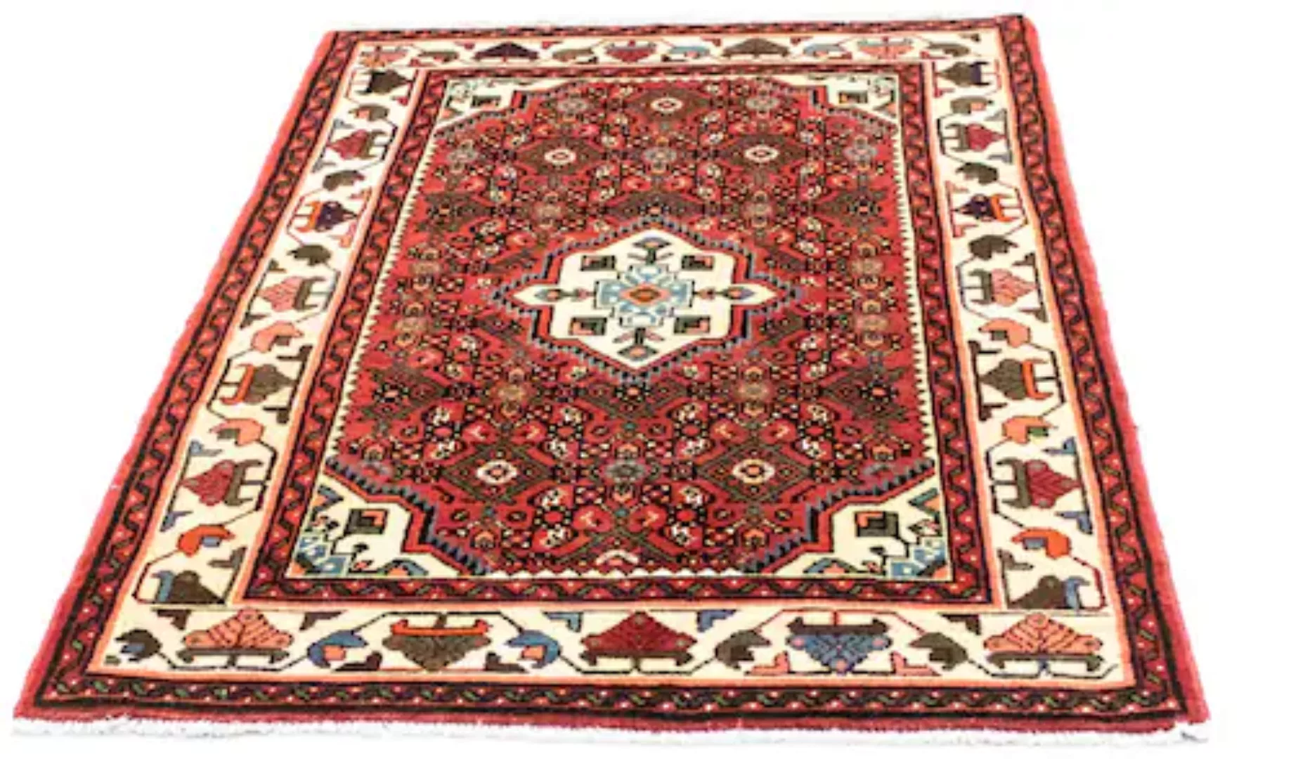 morgenland Wollteppich »Hosseinabad Teppich handgeknüpft rost«, rechteckig, günstig online kaufen