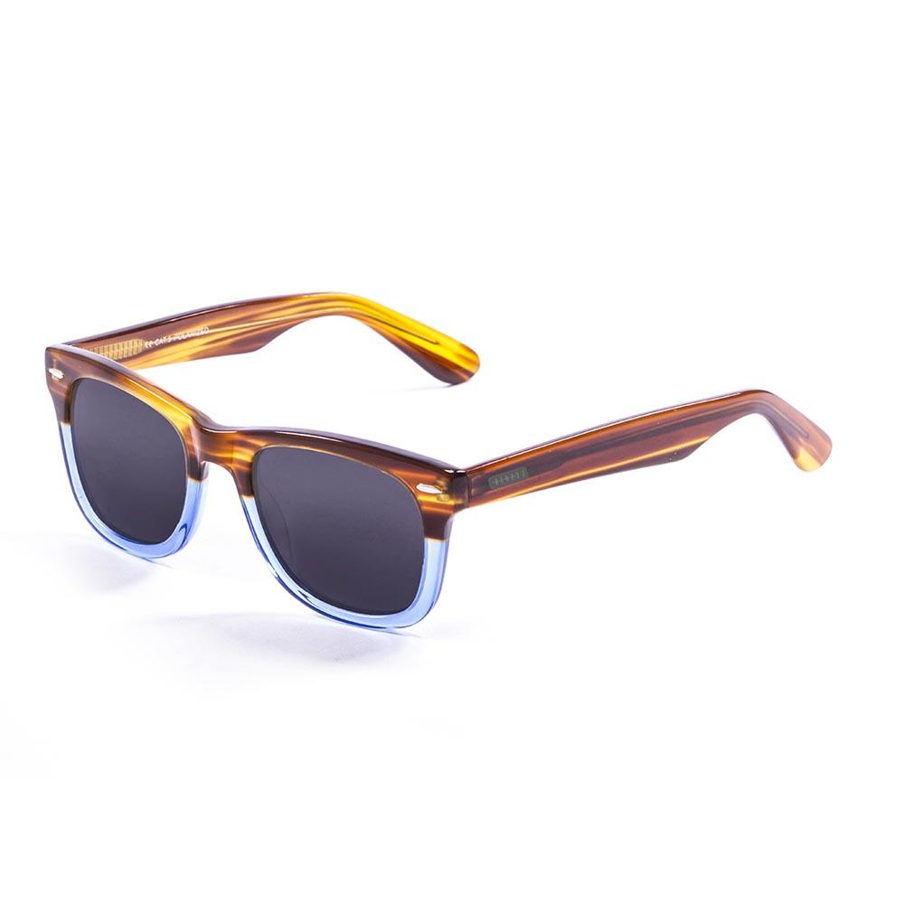 Lenoir Eyewear Biarritz Sonnenbrille CAT3 Frame Brown & Blue / Smoke Lens günstig online kaufen