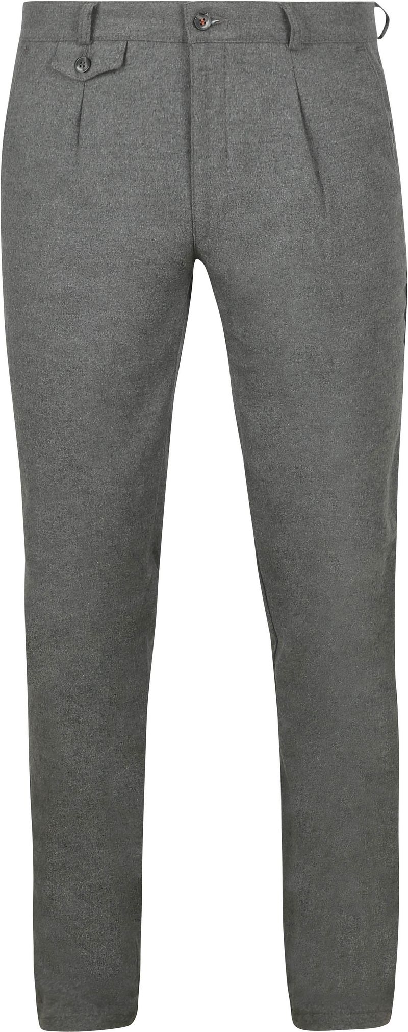 Suitable Chino Pico Pleat Flanel Grau - Größe 98 günstig online kaufen