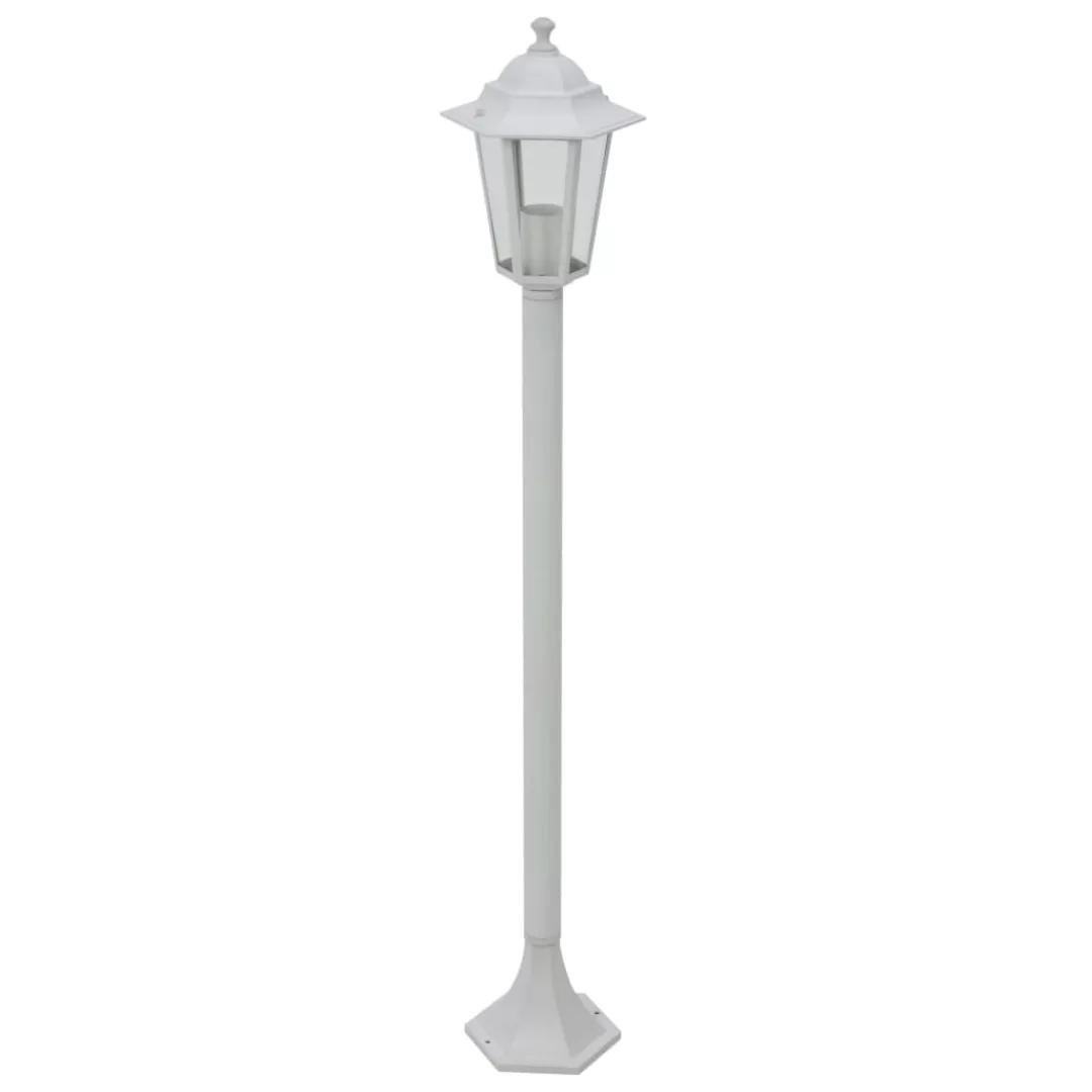 Garten-pollerleuchte 6 Stk. E27 110 Cm Aluminium Weiß günstig online kaufen