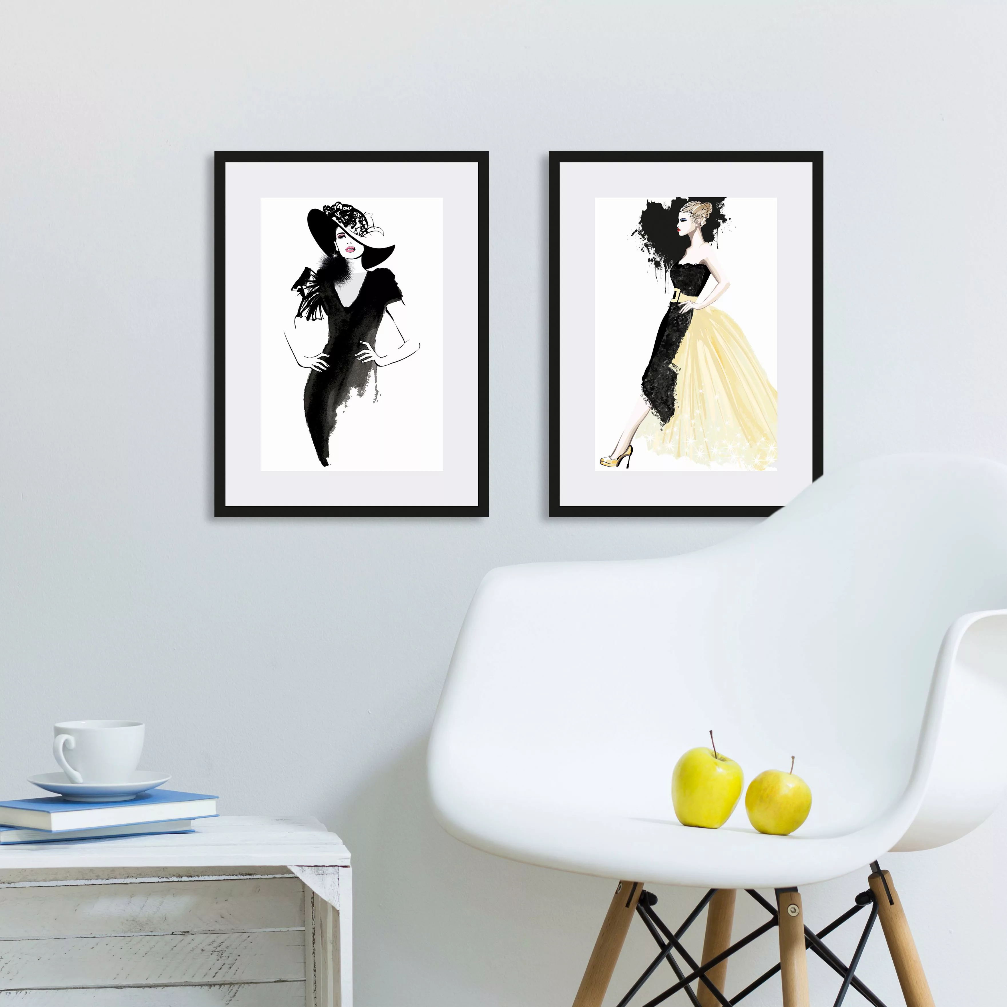 Leonique Bild "Skizze Dress", Skizze, Mode, Frau, Poster, gerahmt günstig online kaufen