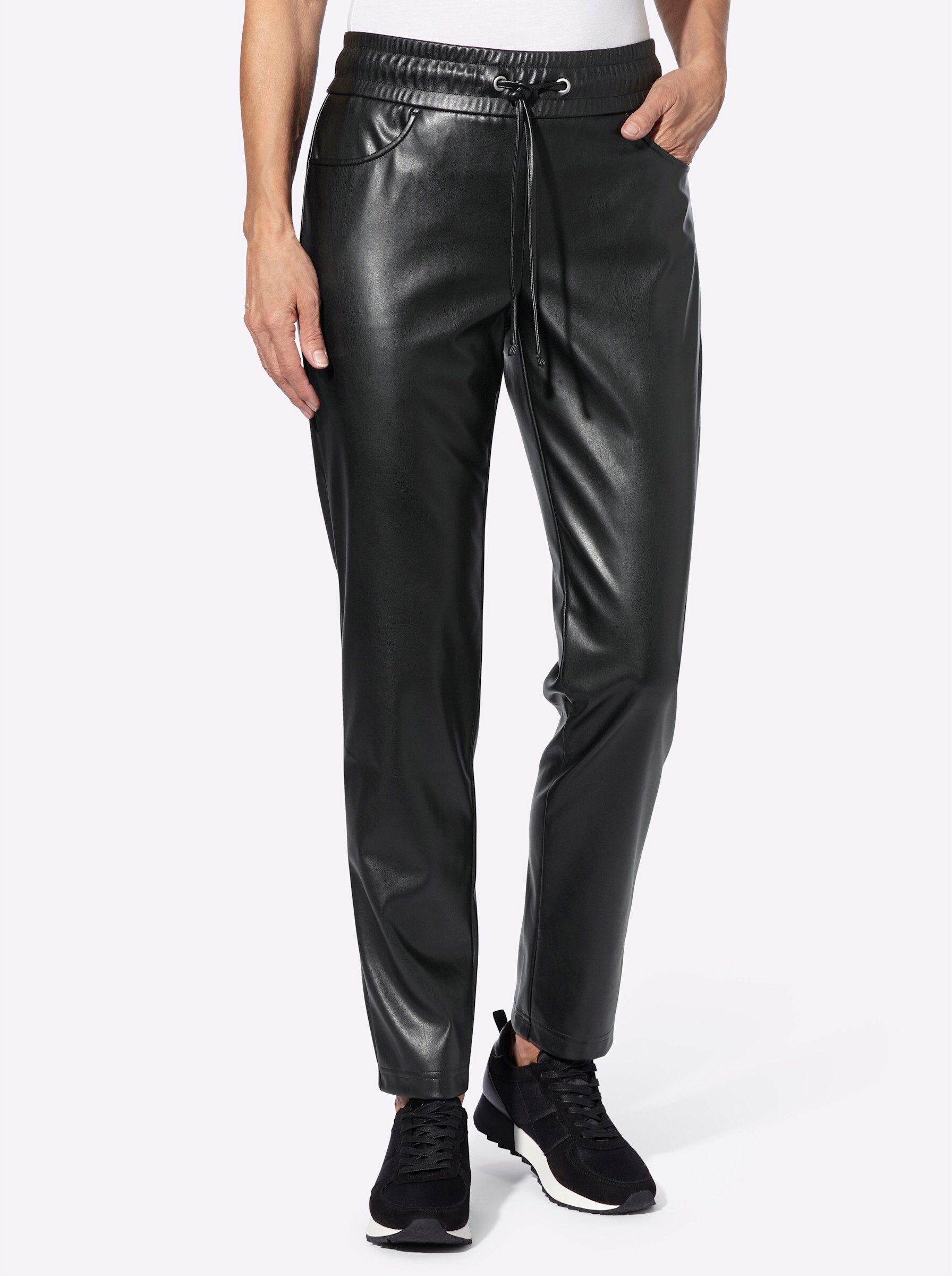Sieh an! Jerseyhose Lederimitathose Innenbeinlänge ca. günstig online kaufen