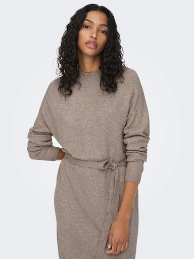 ONLY Strickkleid ONLLEVA L/S BELT DRESS EX KNT günstig online kaufen