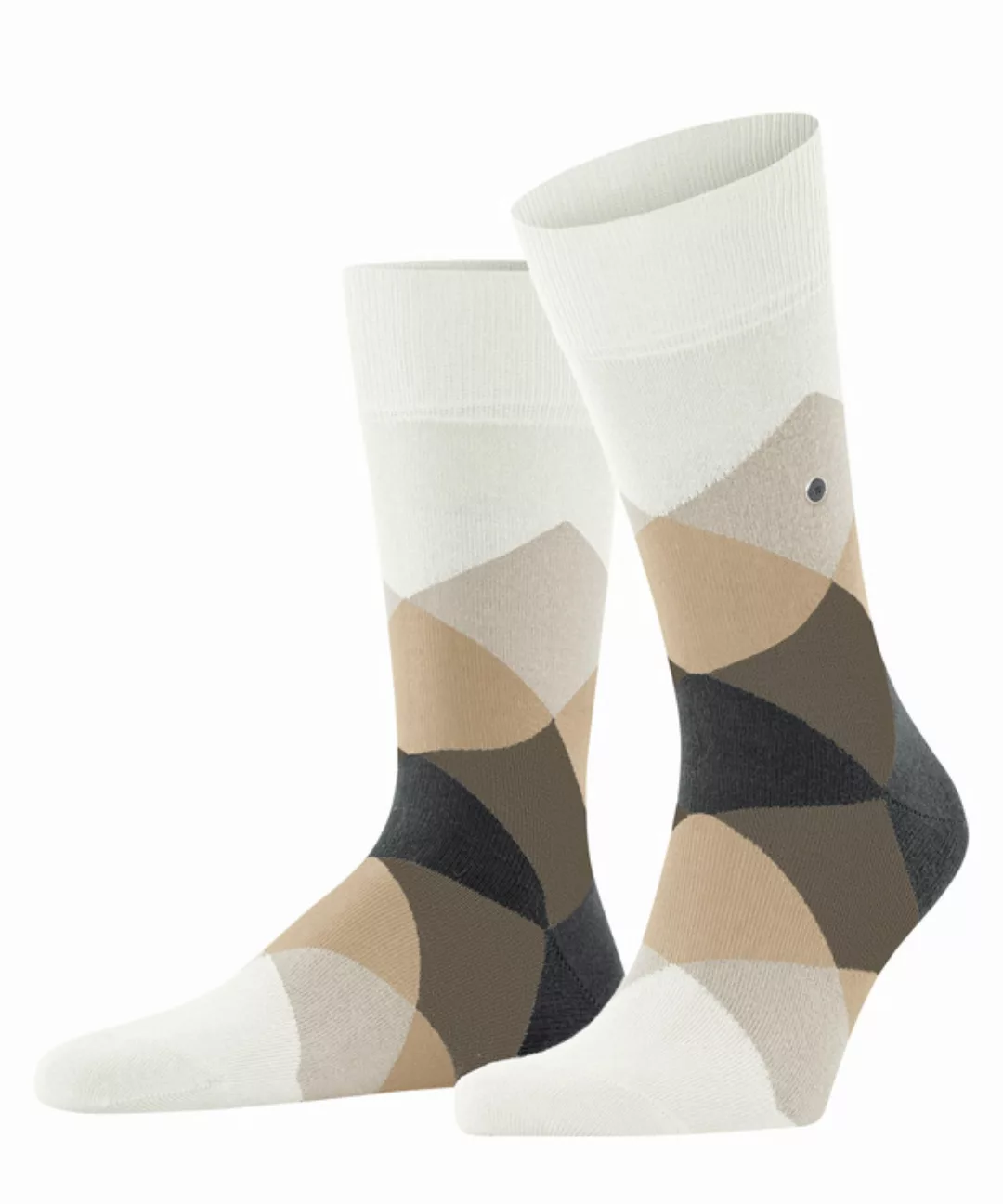 Burlington Clyde Herren Socken, 40-46, Weiß, Raute, Baumwolle, 20942-204002 günstig online kaufen