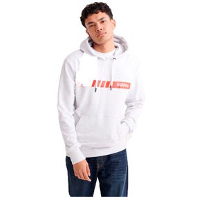 Superdry Core Logo Sport Stripe Kapuzenpullover XL Ice Marl günstig online kaufen