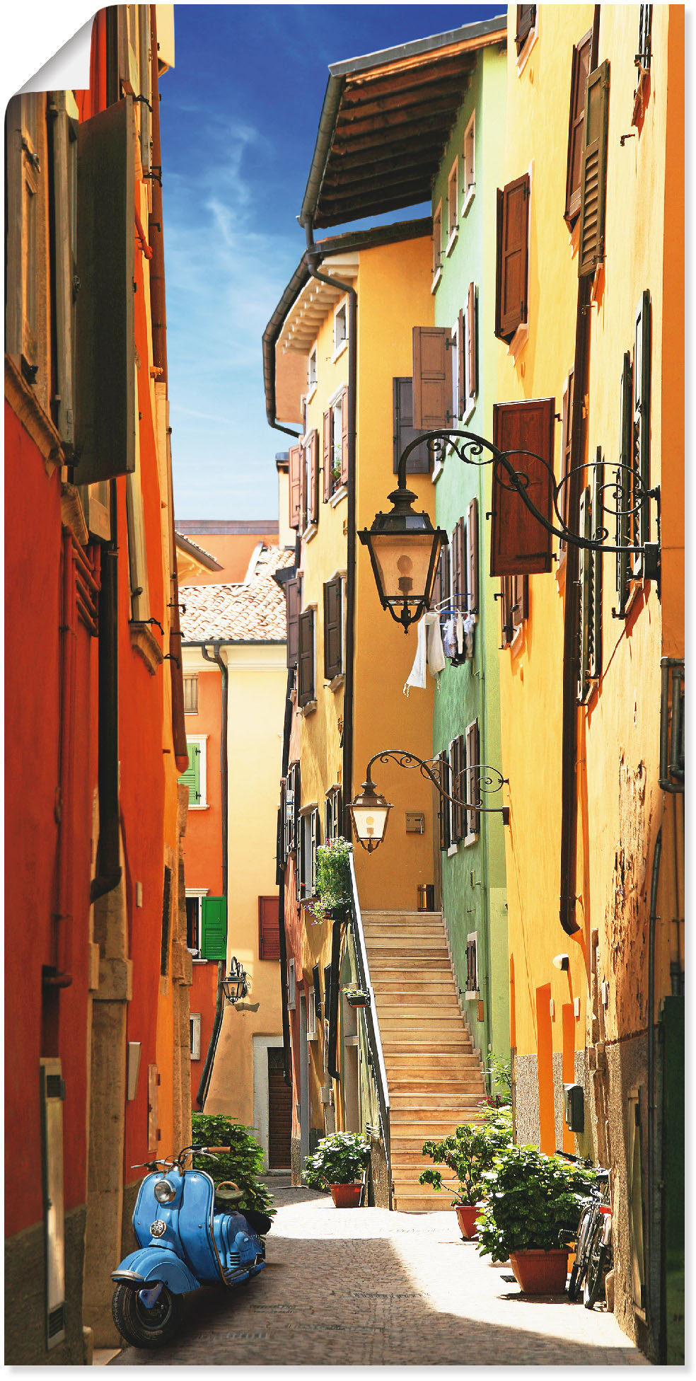 Artland Wandbild "Altstadtgasse Riva del Garda", Architektonische Elemente, günstig online kaufen