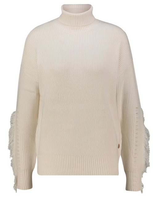 Frieda & Freddies Strickpullover Damen Rollkragenpullover mit Fransen (1-tl günstig online kaufen